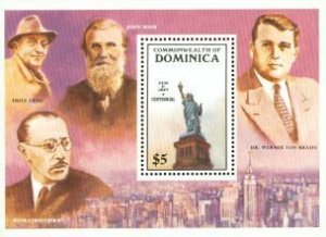 Dominica Liberty , 1 souvenir sheet