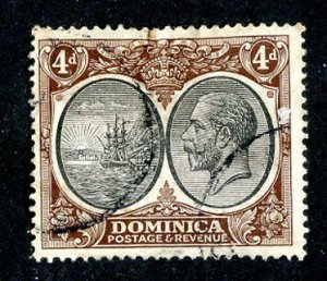 1923 Dominica Sc #75 used cv.$7.25 ( 8938 BCXX5 )