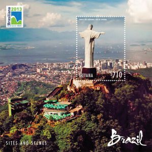 Guyana - 2013 - Sites And Scenes Of Brazil - Souvenir Sheet - MNH