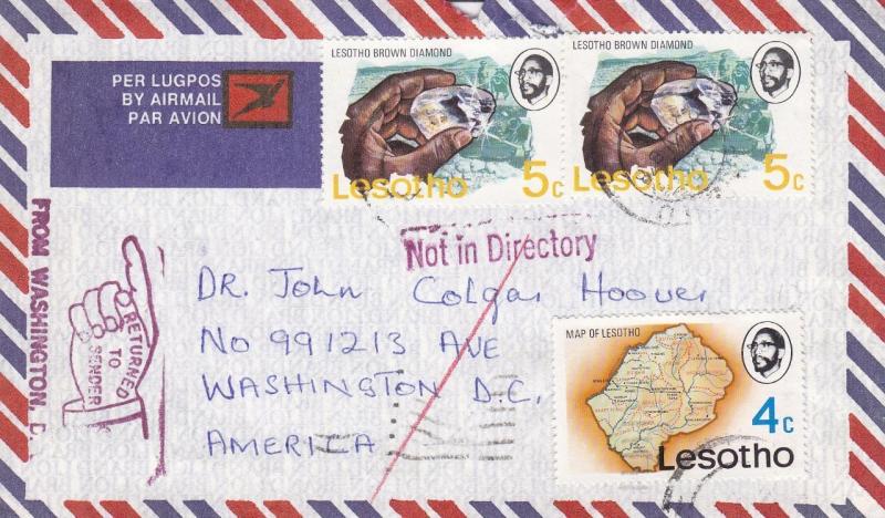 Lesotho to Washington, DC, 1978 RTS, (8097) 