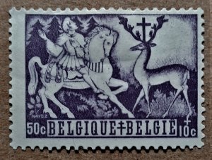 Belgium #B387 50c+10c St. Hubert Converted by Stag and Cross MHR (1944)