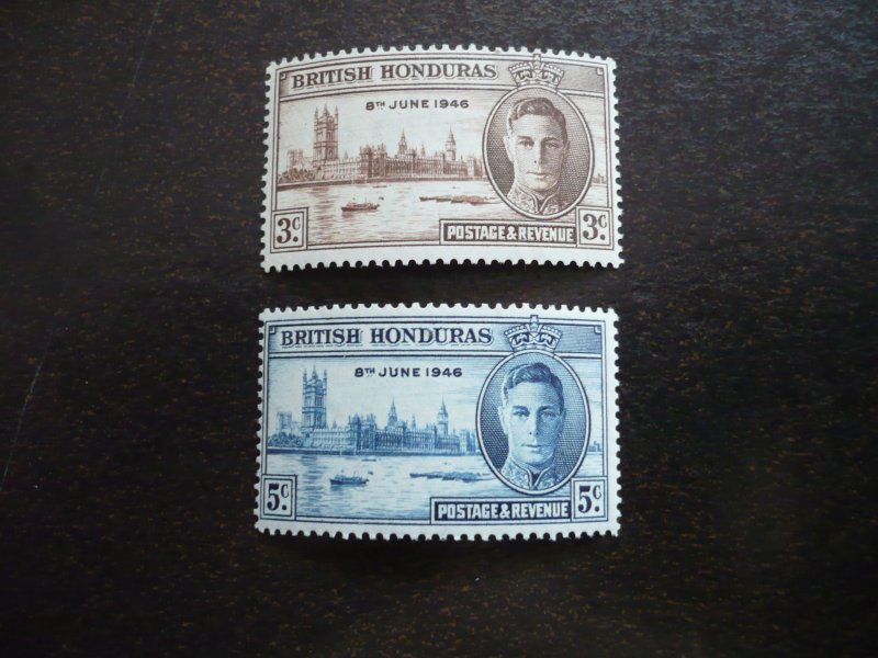 Stamps - British Honduras - Scott# 127-128 - Mint Never Hinged Set of 2 Stamps