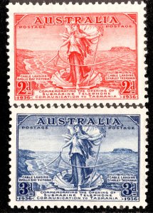 Australia Scott 157-158 Unused lightly hinged.