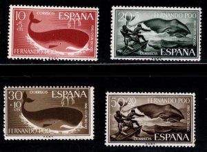 Fernando Poo Scott B3-B6 MNH** Whale set