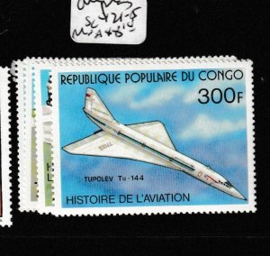 Congo Peoples Republic Airplane SC 421-5 MNH (4gem)