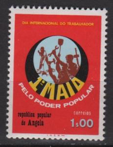 Angola 1976  Scott 597 MH - International Workers´ Day