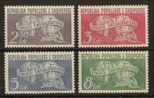 Albania 1957 TUC SG596-599 MNH