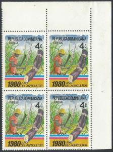 DOMINICAN REPUBLIC 828 MNH BLOCK OF 4 [D1]-3