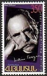 Armenia Cat# 444 William Saroyan Birth Centennial 350 Dram Scott #787.