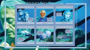 Guinea 2010 MNH - Jacques-Yves Cousteau (1910-1997). YT 5068-5073, Mi 7690-7695