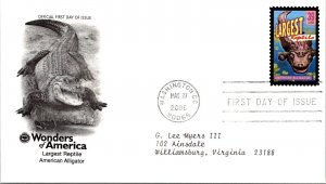 FDC 2006 SC #4072a American Alligator - Washington DC - Single - J992