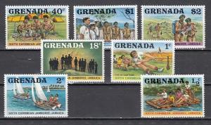 Grenada, Scott cat. 805-811. 6th Caribbean Jamboree issue.