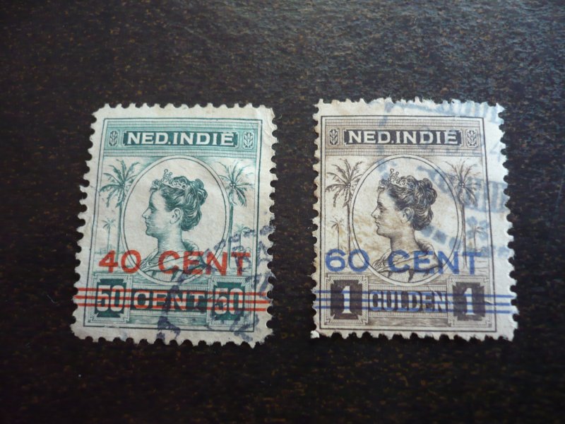 Stamps - Netherlands Indies - Scott# 148-149 - Used Part Set of 2 Stamps