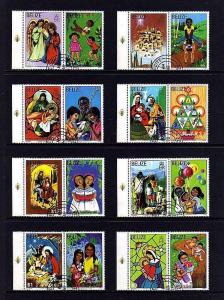 BELIZE -1980 - CHRISTMAS - ANGEL - NATIVITY - SET OF 8!