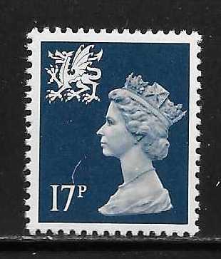 Great Britain Wales WMMH31 17p Machin MNH