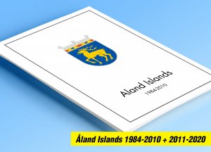 COLOR PRINTED ALAND ISLANDS 1984-2020 STAMP ALBUM PAGES (68 illustrated pages)