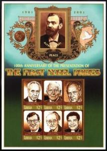 LIBERIA SHEET NOBEL PRIZE 