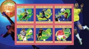 COMORES 2010 SHEET SOUTH AFRICA WORLD CUP NATIONS FOOTBALL SPORTS cm10210a