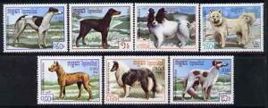 Kampuchea 1987 Dogs perf set of 7 unmounted mint, SG 804-10