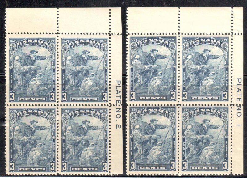 Canada #208 Mint VF NH UR Plate No1 and No2 C$160.00