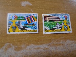 Romania  #  3746-47  MNH  Chess