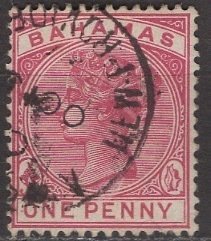 Bahamas; 1884: Sc. # 27: Used Single Stamp