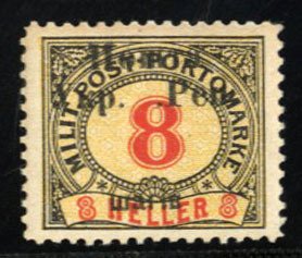 Western Ukraine #36 Cat$30, 1919 8sh on 8h black, red and yellow, hinged, sig...