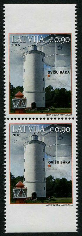 HERRICKSTAMP NEW ISSUES LATVIA Sc.# 945 Lighthouse 2016 - Ovisu