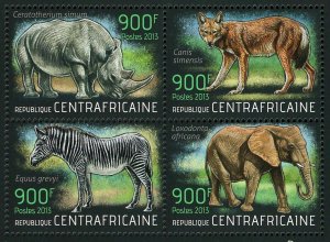 Endangered Animals Stamp Loxodonta Africana Equus Grevyi S/S MNH #4321-4324 
