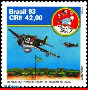 2438 BRAZIL 1993 FIRST FIGHTER GROUP, 50th ANNIV., AVIATION, MI# 2564 C-1880 MNH