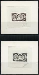 MONACO 8 SUNKEN PROOFS OR TRIAL PROOFS OF THE ROYAL WEDDING PRINCESS GRACE 