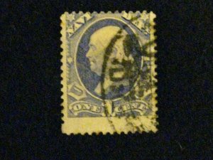 US #O35 used blind perf at lower left corner a209 927