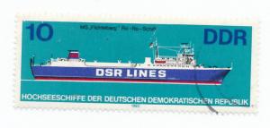 Germany DDR 1982 Scott  2273 used - 10pf, Ship, Fichtelberg