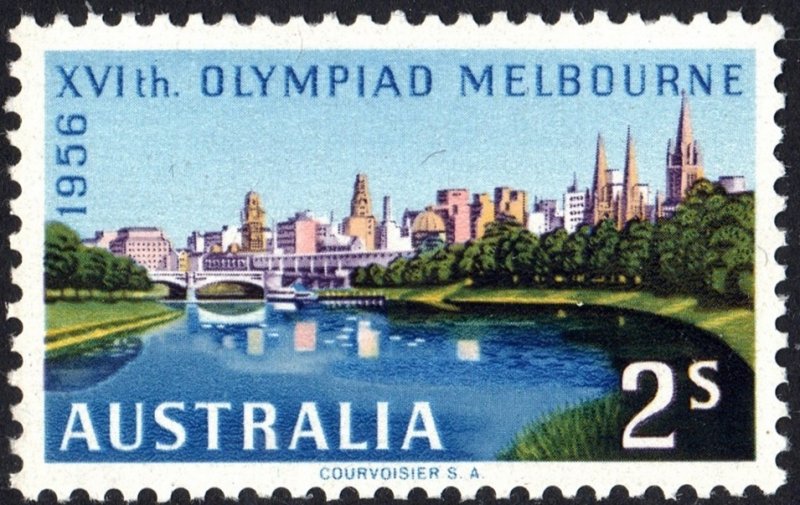 Australia: SC#291 2s Melbourne Olympic Games: River Yarra (1956) MNH