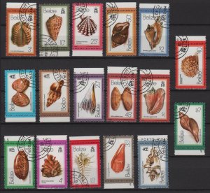 BELIZE 1980 Scott 471- 487 set of 17 CTOs -  Sea Shells