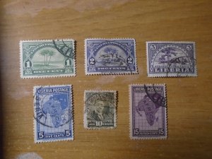 Liberia  #  230-35   used