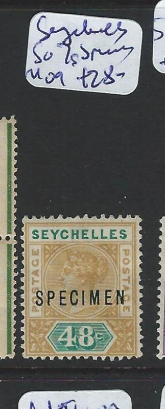 SEYCHELLES  (B1001B) QV 48C SG 7S SPECIMEN  MOG