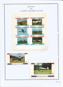 GRUNAY- 1982 - Light Aircraft - Sheets - Mint Light Hinged - Private Issue