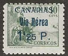 Canary Islands, Spain, 9LC47, mint,  hinged. 1937. (S1346)