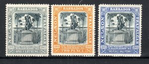 Barbados 1907 Nelson Centenary set SG 158-62 MH