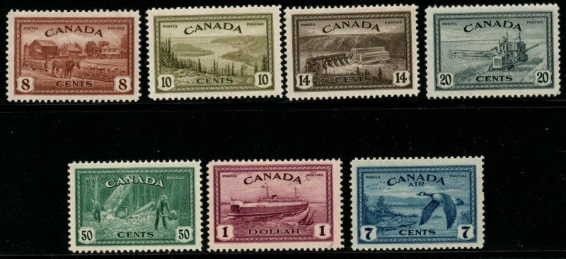 CANADA SG401/7 1946 DEFINITIVE SET MNH