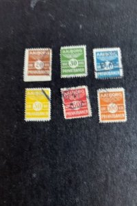 Denmark lot of six local stamps used Aalborg