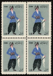 IRA 1015-9 MNH B4 1955 Regional Costumes CV $500.00 (H) (this set MNH)