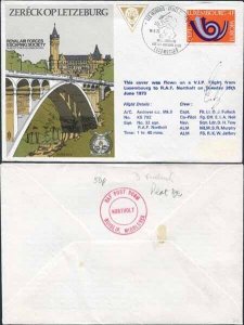 Escaping Society ES6b Luxembourg Return to Luxembourg flown Pilot signed (A)