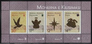 Niue 2013 MNH Sc 895a Dove, Angel, Star, Bells Christmas Souvenir sheet of 4