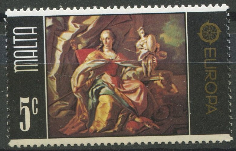 Malta Sc#495 MNH, 5c multi, Europa (C.E.P.T.) 1975 - Paintings (1975)