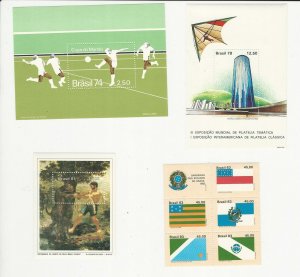 Brazil, Postage Stamp, #1351, 1619, 1734, 1892 Mint NH, 1974-83, JFZ