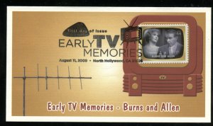 US 4414p Early TV Memories Burns and Allen UA Fleetwood cachet FDC DP