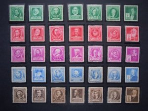 1940 #859-893 Famous Americans Complete Set MNH OG VF/XF Includes New Mounts