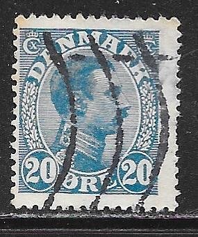 Denmark 103: 20o King Christian X, used, F